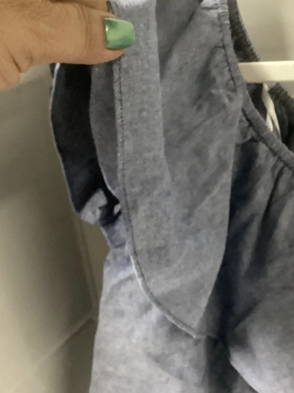 Blue Ruffle Off-Shoulder Blouse plus size - Picture 3 of 5